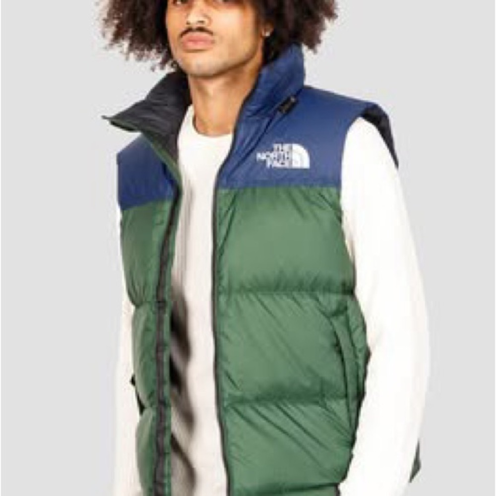 The North Face Men’s 1996 RETRO NUPTSE Vest. Pine needle / navy. Large